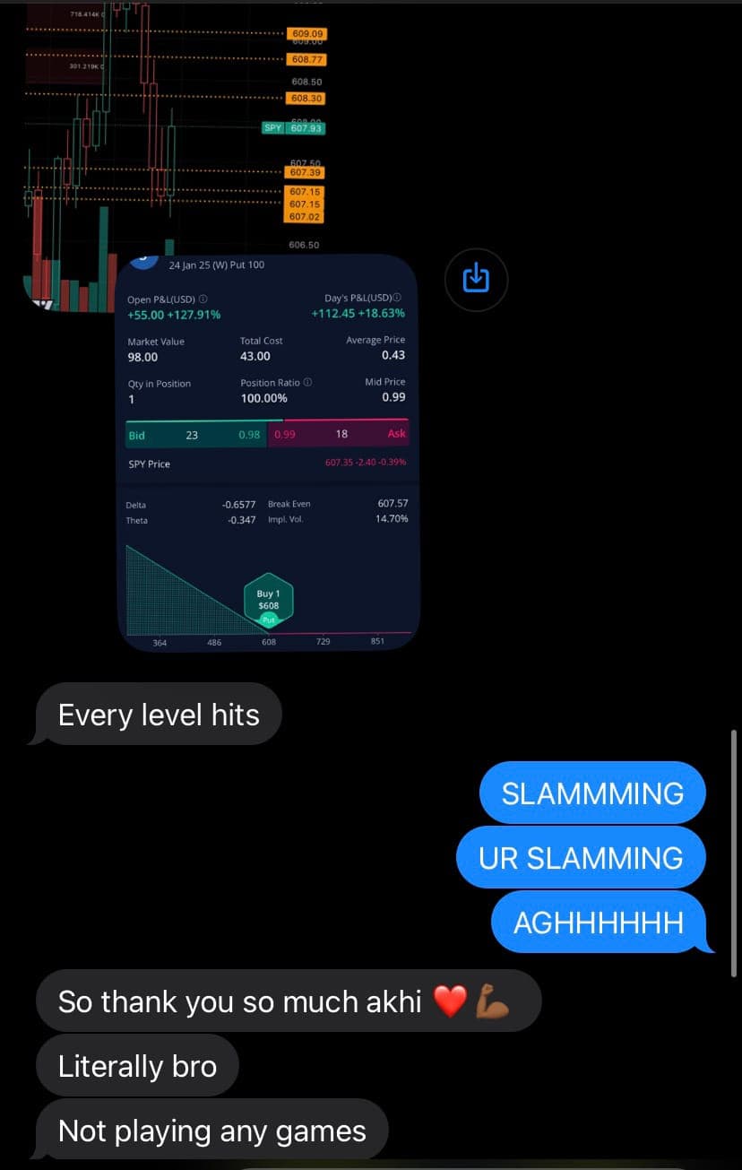 Student review screenshot 2 from Stackmode trading mentorship