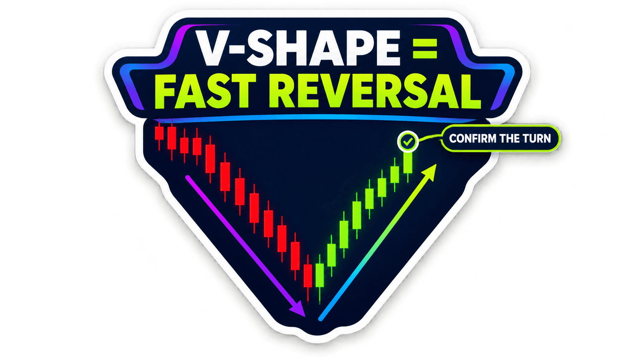 V-reversal pattern on chart