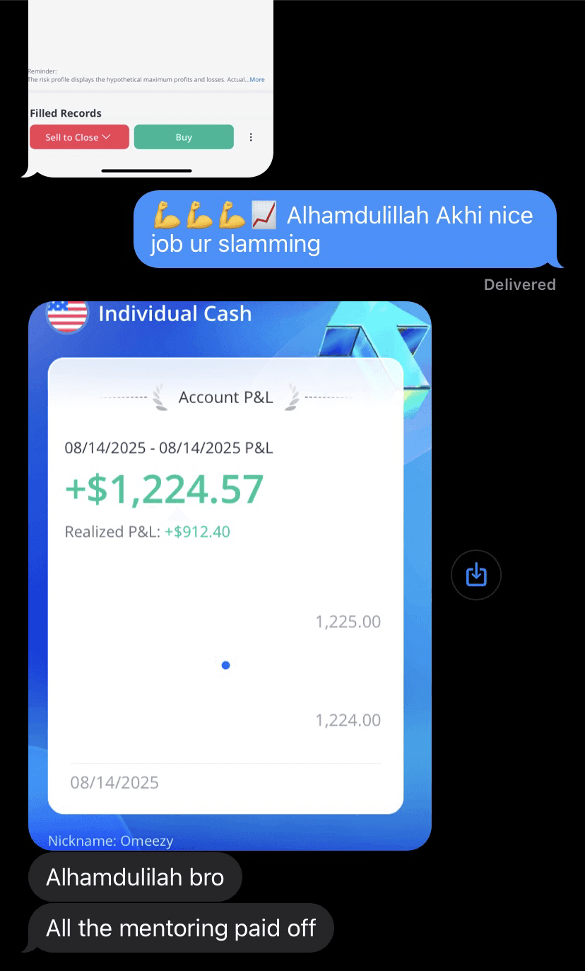 Daily profit screenshot