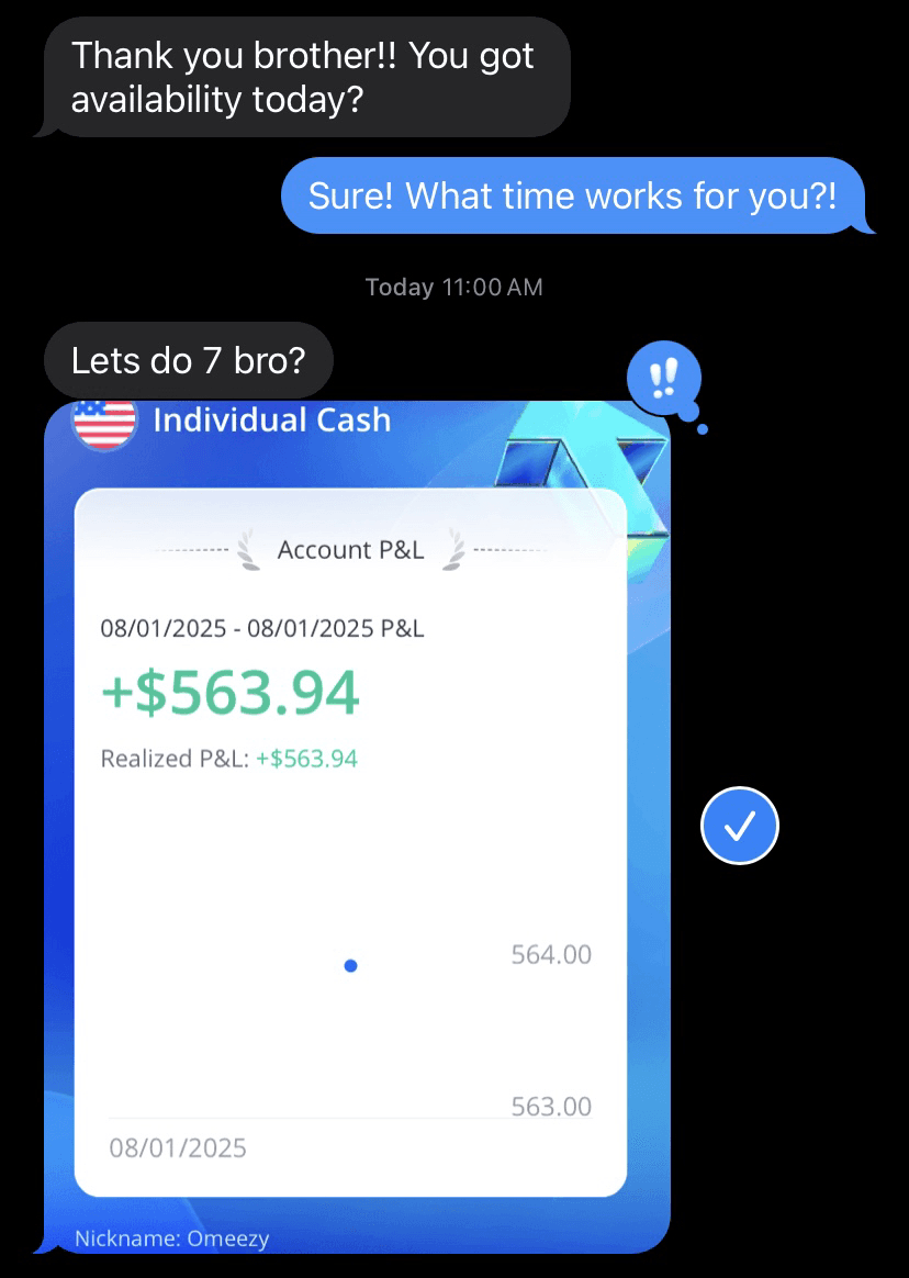 Daily result screenshot