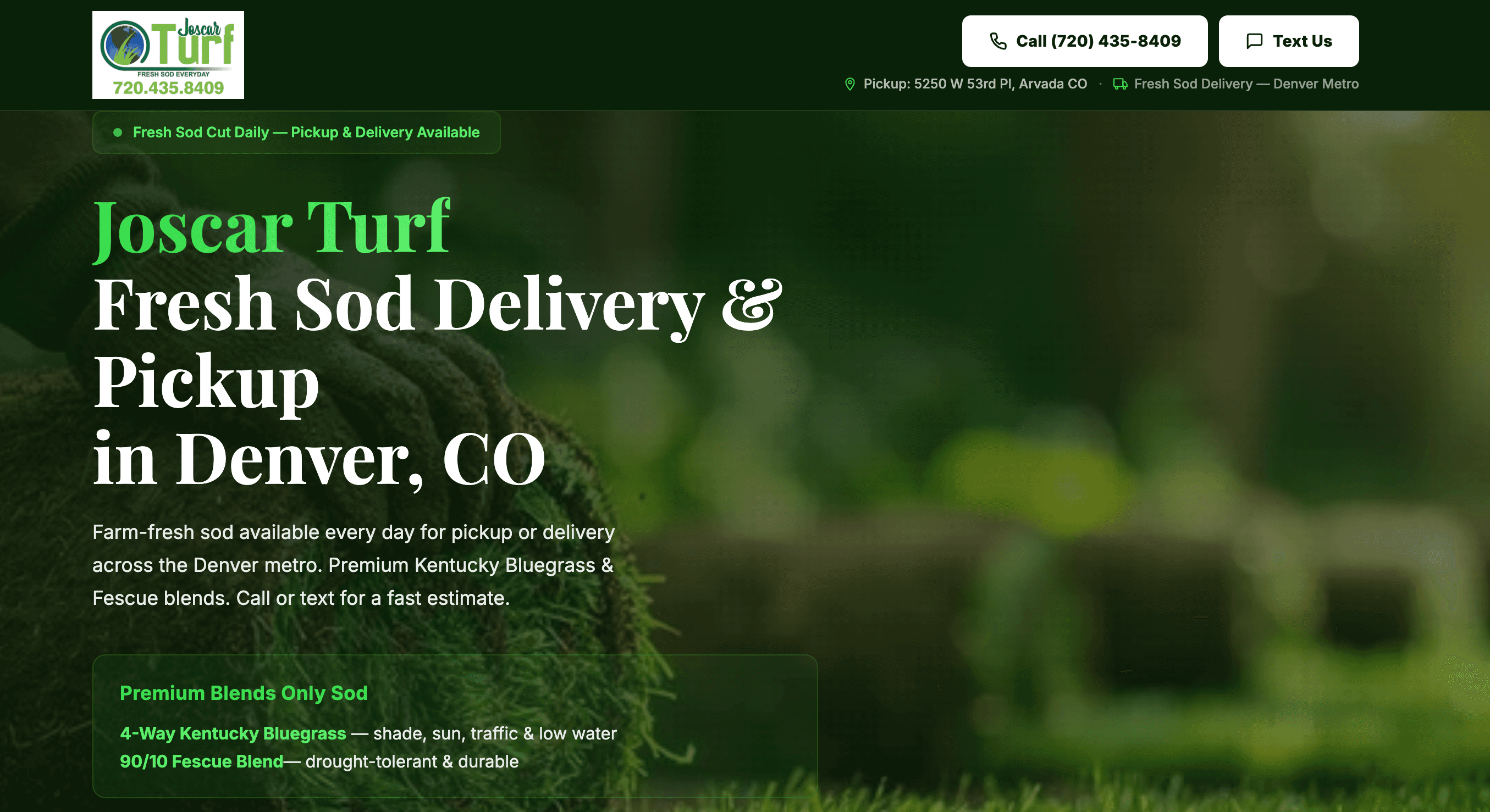 Joscar Turf — website built by StackModeChris at Stackmode Network