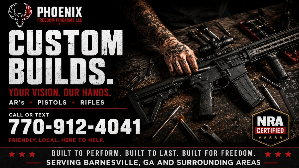 Phoenix Freedom Firearms custom gun build ad designed by Stackmode
