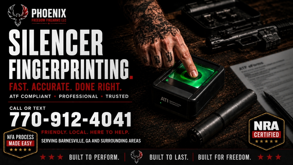 Phoenix Freedom Firearms silencer approval ad designed by Stackmode