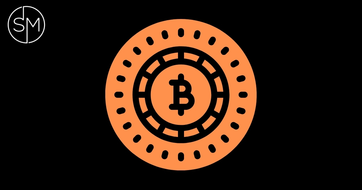 Bitcoin mining illustration showing a mining cart and bitcoin reward