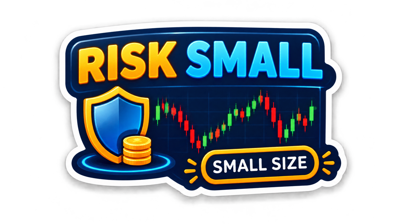 Position sizing diagram showing small risk percentages protecting account capital