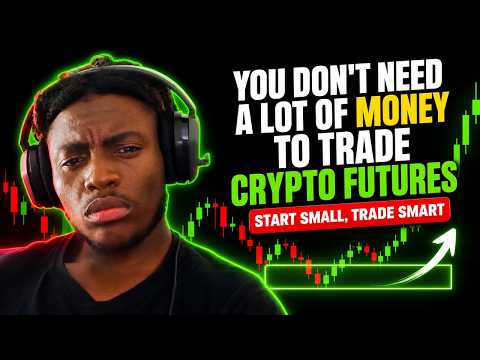 YouTube thumbnail for the Stackmode video about starting crypto futures trading with a small account