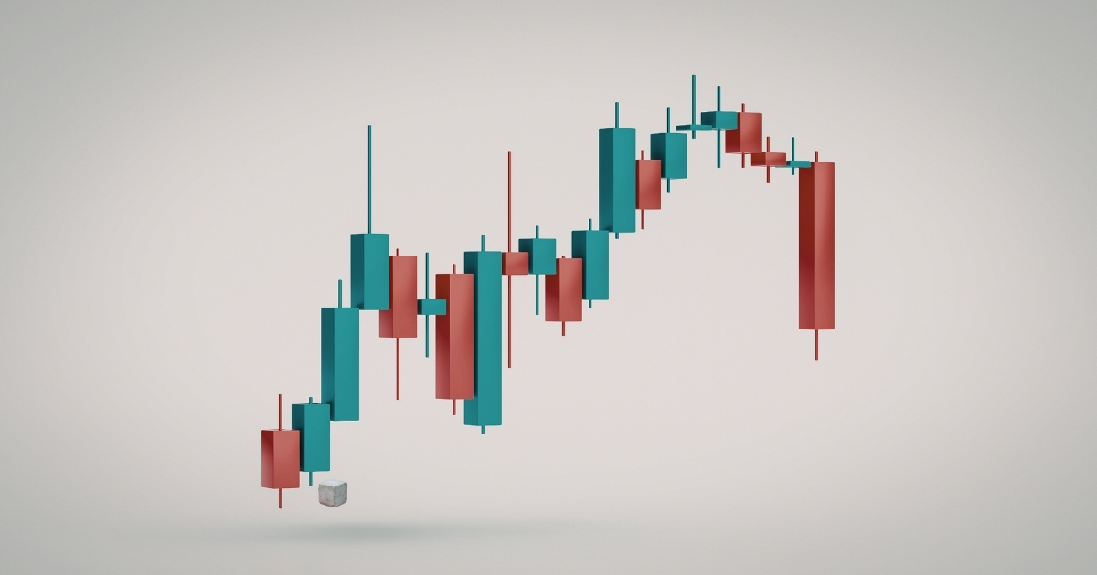 Trading chart with market structure example