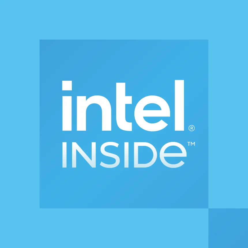 Intel Inside logo used as a supporting Intel brand image
