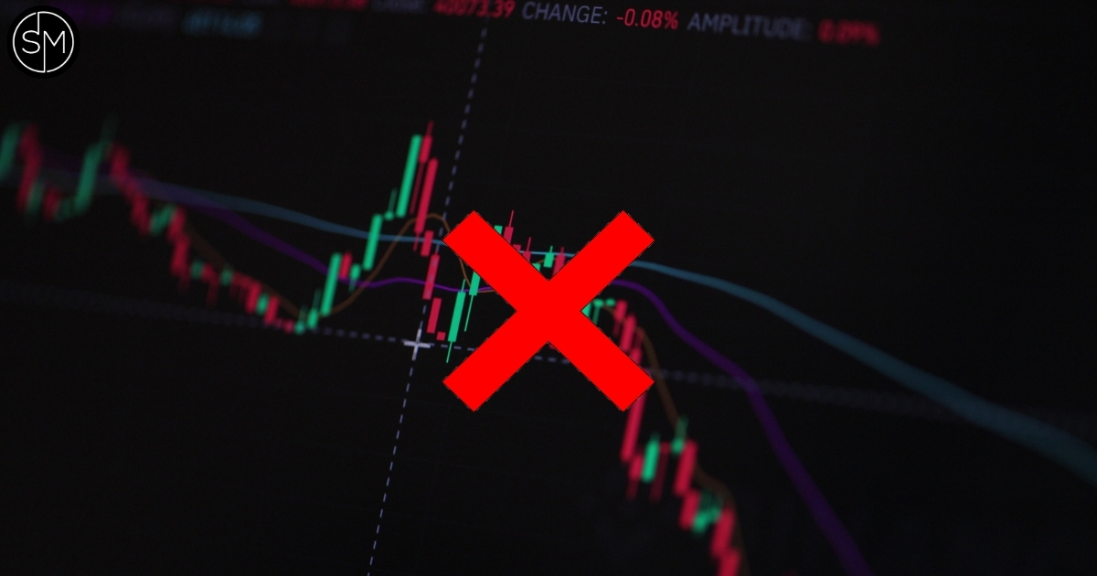 Chart with indicator overlays crossed out