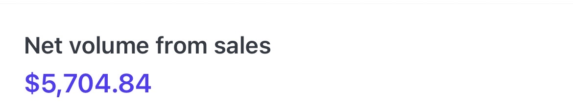 Stripe business profit screenshot showing completed payment activity