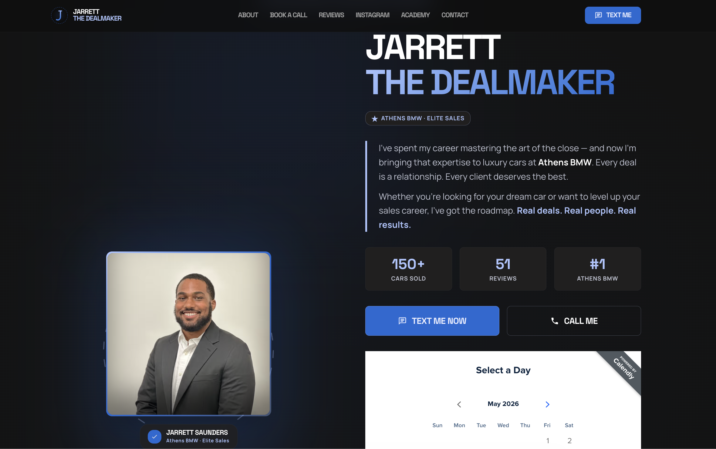 Jarrett The Dealmaker business website preview built by Stackmode to generate authority and bookings