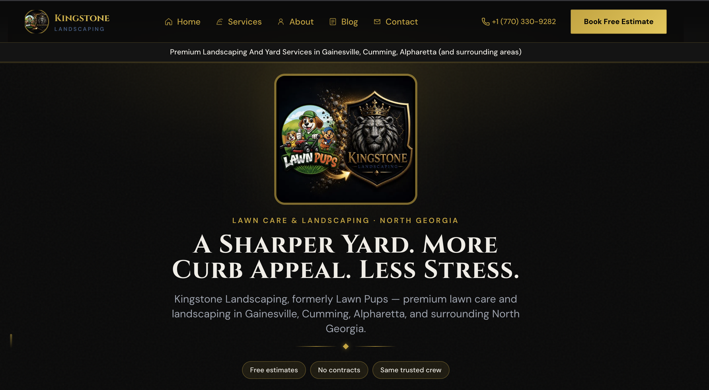 Kingstone Landscaping website preview by Stackmode