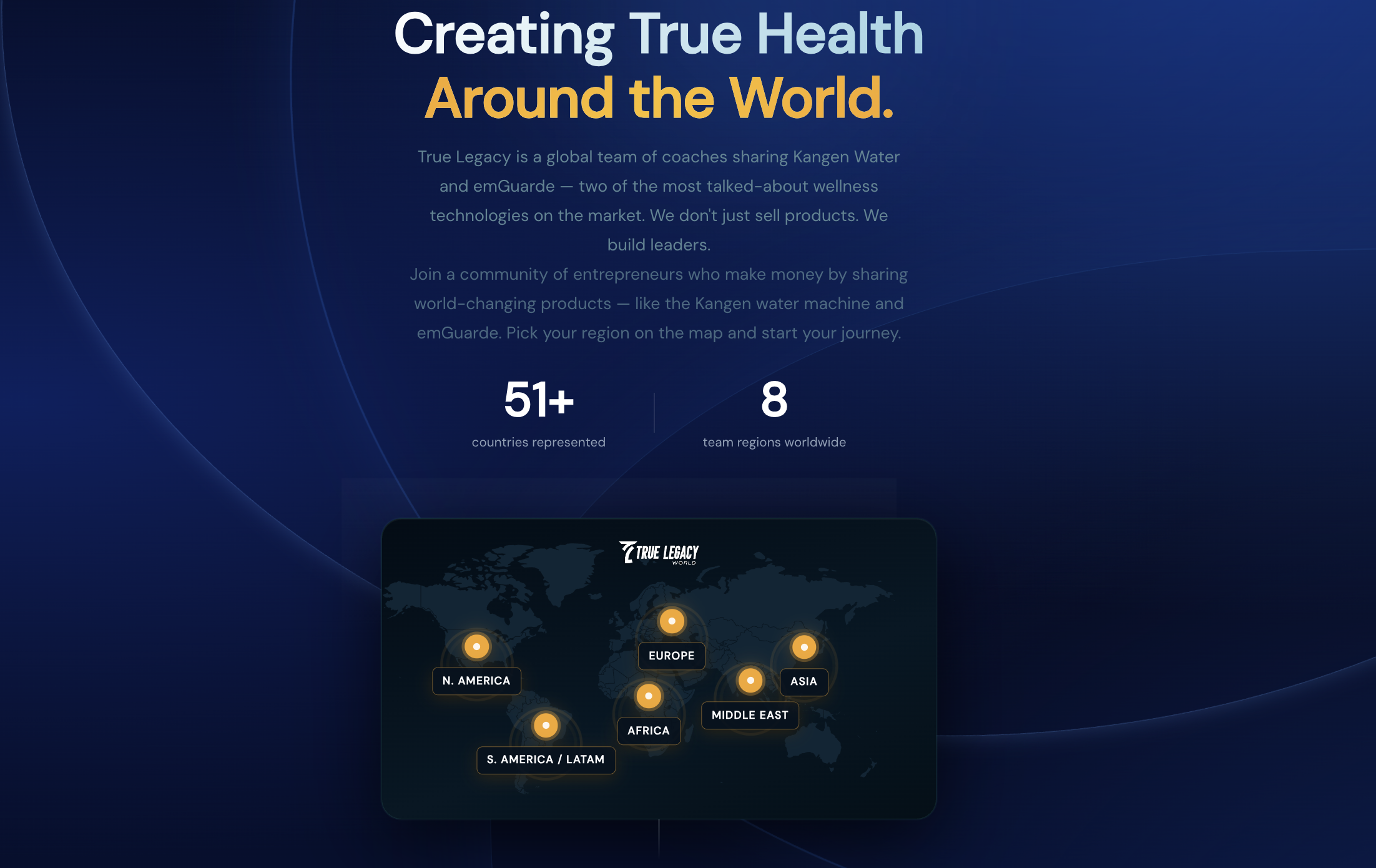 True Legacy World website preview by Stackmode